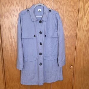 Lightweight cotton, at knee trench coat
